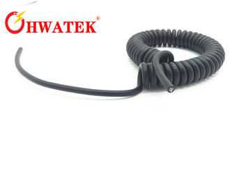 Niestandardowy spiralny przewód elektryczny Zwinięty przewód elastyczny UL i CUL Certyfikowana dobra elastyczność