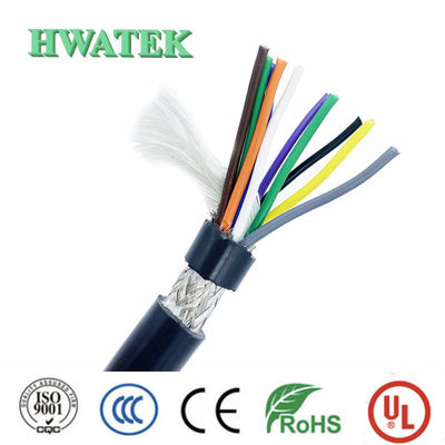UL 2464, linka wielożyłowa ekranowana, skręcana, ocynowana miedź, 20 x 28 AWG, izolacja SR PVC, powłoka PVC, 300V, 150°C, VW-1