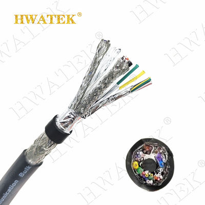 UL20276, linka wielożyłowa z miedzi ocynowanej, 6C×28AWG + 1P x oplot 28AWG, 80℃, 30V, izolacja PP, powłoka PVC